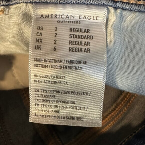 American Eagle Jeans Size 2 Regular Stretch Inseam 25 inches Hi-Rise Jegging - Picture 13 of 13